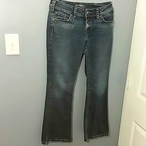 Silver Jeans Suki blue jeans women's size 30Wx30L indigo mid rise medium washed